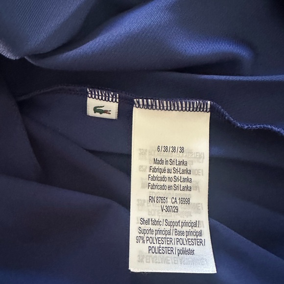 Lacoste Sport Navy Skirt with Striped Waistband - Picture 5 of 6